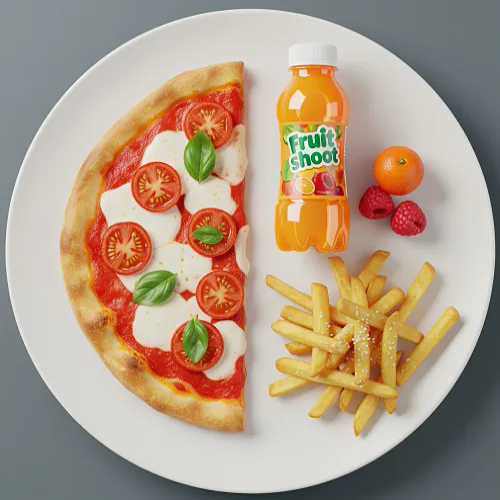 Kids 7" Margherita & Chips 