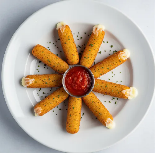 6 Mozzarella Sticks, Salad & Dips 